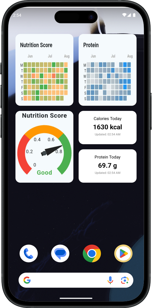 Seamlessly capture your meals